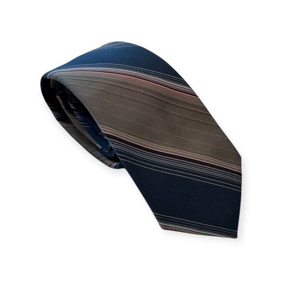 Van Heusen 's Classic Stripe Polyester Necktie - Elegant Office 57 Inch One Size - Picture 1 of 8
